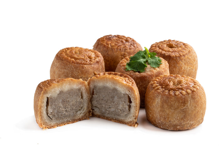 Hand raised Pork Pies